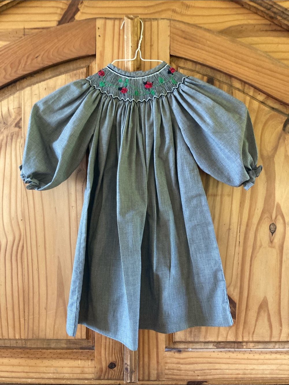 Girls Be Mine black red lady bug smocked long sleeve dress size 2T